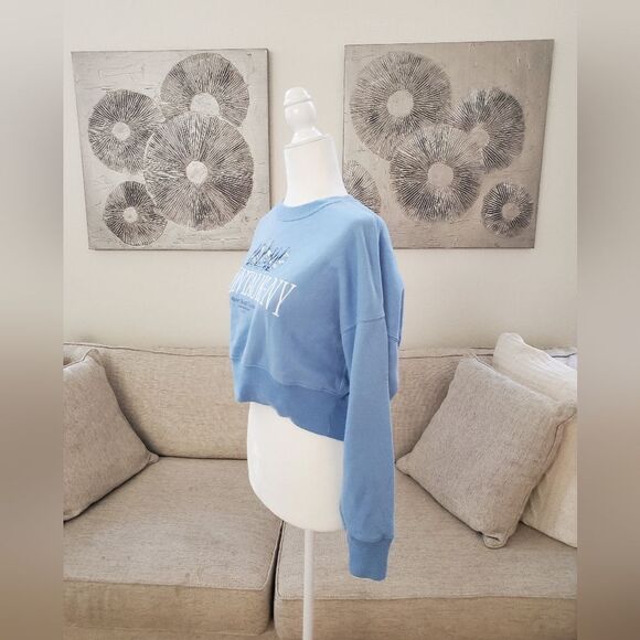 Abercrombie & Fitch Graphic crop Sweatshirt sz Xs - Picture 8 of 15